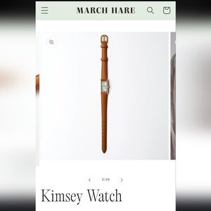 March Hare Kimsey Petite Brown Leather Strap Women's Watch